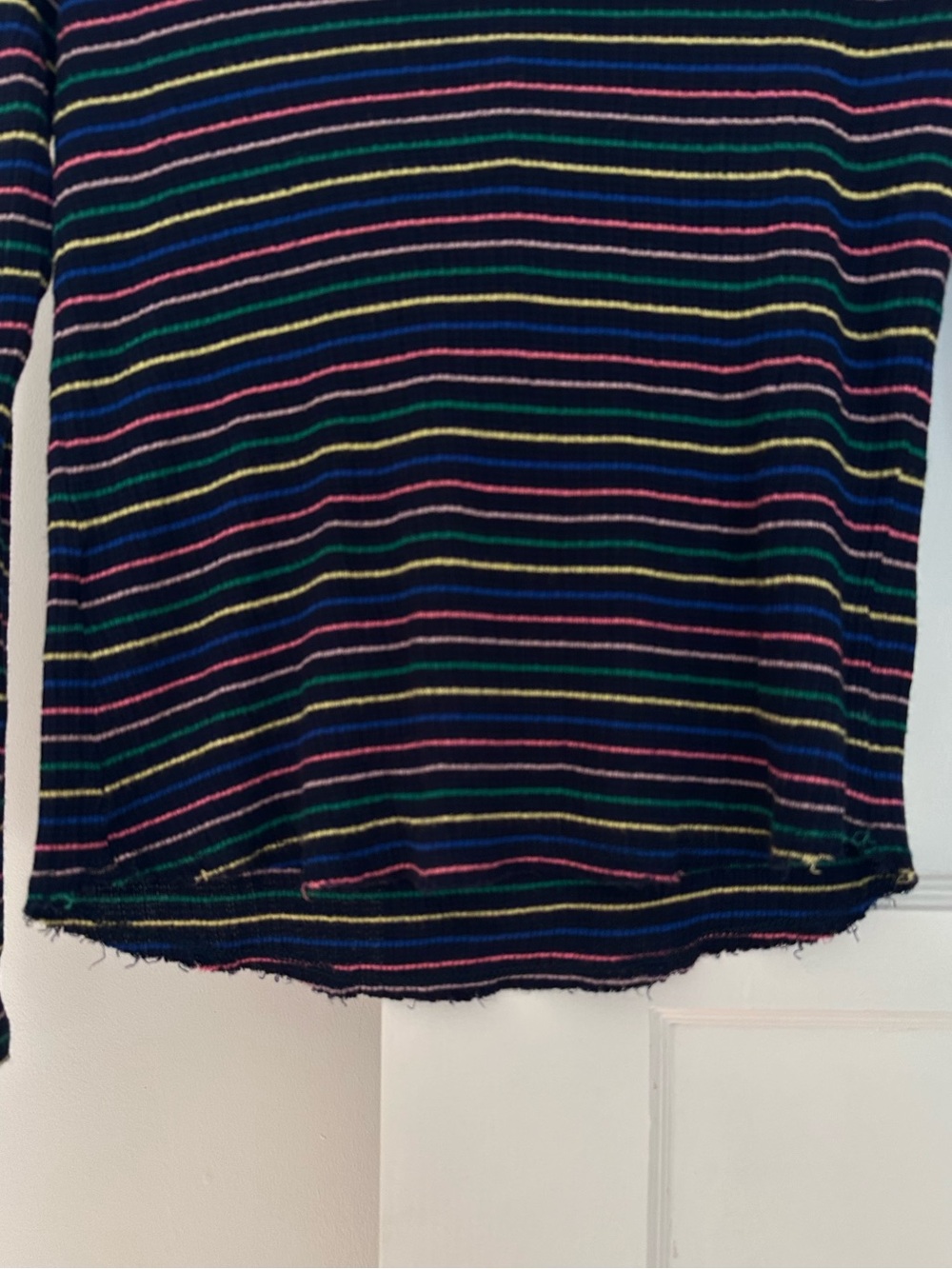 Sundry Rainbow Stripe Henley Top — Size 1 (XS/S - Picture 5 of 5